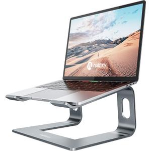 Nulaxy Fully Aluminum Laptop Stand, Detachable Ergonomic Laptop Holder Mount Computer Riser for Desk, Notebook Stand Compatible with MacBook, Dell XPS, All 10-16" Laptops - Gray