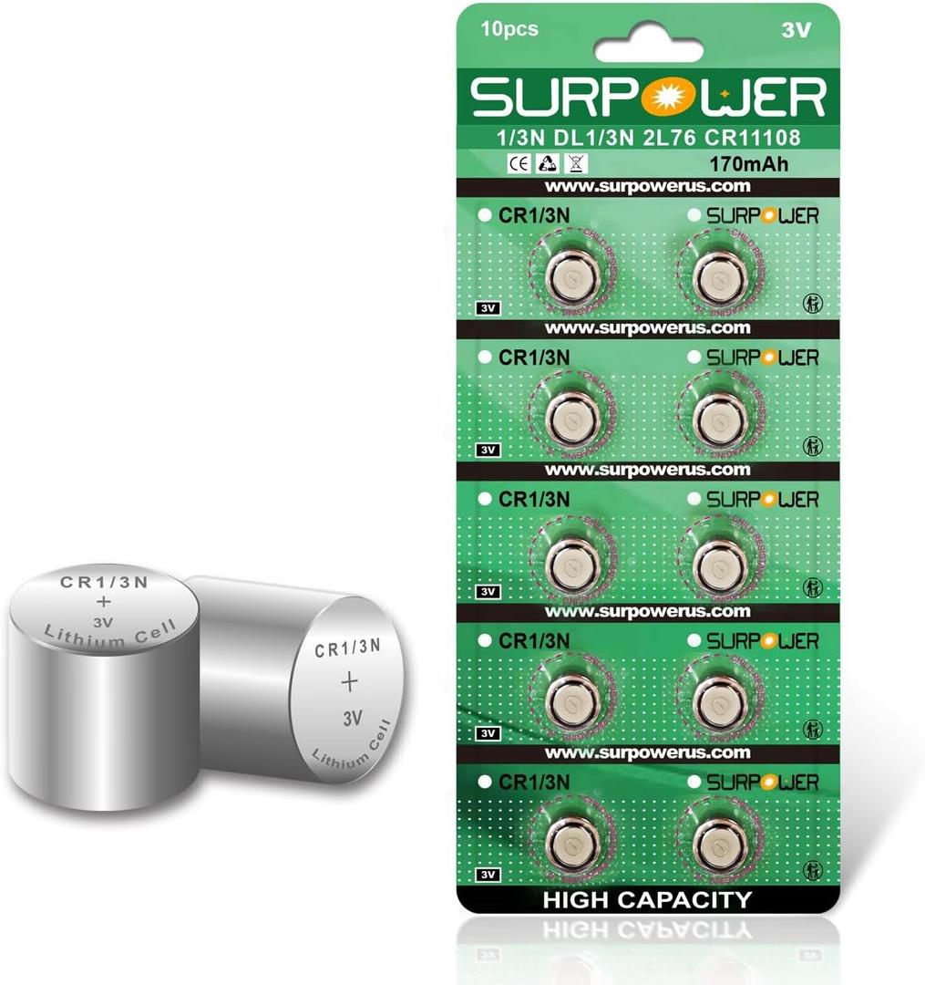 CR1/3N 3V Lithium Battery 10 Pack 