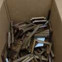 12 Pcs/6 Set Wooden Wedding Lantern Centerpiece Include 6 Lantern Candle Holder 6 Flameless LED Candle for Rustic Wedding Table Party Baby Shower Farmhouse Decor(No Wreathes)