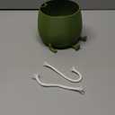 TOPOLA Happy Face Planter, 5.2 Inches Plastic Plant Pot, Self Watering Plant Pot with Drainage Holes for Indoor Outdoor, Succulent Pot, Funny Flower Pot, Dark Green