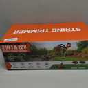 VARSK 12 Inch 20V Cordless Weed Wacker with Automatic Line Feed, 2 in 1 String Trimmer and Edger, Includes 2 X 2.0Ah Batteries/1 X Charger/6 X Replacement Spools, Weed Eater for Lawn, Garden, etc (Light Orange)