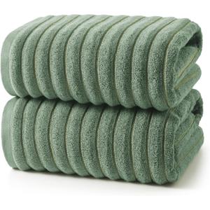 REDKISS 2 Pack Large Bath Towels 31×63 inches, 100% Cotton, Super Soft and Absorbent, Quick-Dry Towels, Perfect for Bathroom,Plush Shower Towels-Olive Green