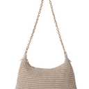 GOLDTIMO Women's Straw Woven Beach Bag Summer Vacation Shoulder Purse