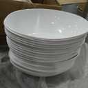 CaterLine Luau 64-Ounce Heavyweight Plastic Oval Serving Bowl, White 