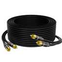 RCA Cable 40 FT, 2RCA to 2RCA Stereo Audio Cable, Zinc Alloy Shells, Oxygen-Free Copper, Gold-Plated Plugs2 RCA Audio Adapter Cord, for Home Theater, HDTV, Amplifier, Hi-Fi System, Car, Speaker