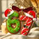 2 x 67 Christmas Ornament - 67 Ornaments for Christmas Tree 2025 - Funny 6 7 for Teens, Kids - Viral Xmas Acrylic Decoration, Teen Girls Trendy Stuff - Meme Funny White Elephant Gifts