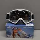 findway Ski Goggles OTG - Over Glasses Snow/Snowboard Goggles for Men, Women & Youth - 100% UV Protection (A1-white Silver Vlt 10%)