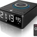Gelielim CD Player Alarm Clock Radio with Remote, Bluetooth Boombox CD Players for Home, 10W Fast Wireless Charging,FM Radio CD Player, Support AUX/USB/Timer/Dimmer/Auto Time Setting, Large LCD
