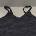 Oalka Sports Bra Womens Longline Padded Crop Tank Yoga Bras Workout Fitness Top Multi Grey Camo XXL