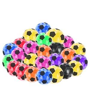 20 Pack Mini Stress Balls Set Fidget Toys for Adults, Colorful Soccer Squishy Squeeze Stress Relief Ball, Party Favors Bags Gifts