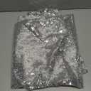JYFLZQ Silver Sequin Backdrop Curtains 4ft x 6.5ft 1 Panel Glitter Photo Booth Backdrops Sparkly Photography Background Drapes for Parties Wedding Bridal Showers