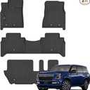 Floor Mats Custom for Nissan Armada 2025-2026 / Infiniti QX80 (Only for 8-Seat) All Weather TPE Protection 1st & 2nd & 3rd Row Anti-Slip Automotive Floor Liners for Armada 2025 Accessories, Black