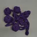 Rebower 0.5 Inch 25 Feet Macrame Cord, Cotton Cord Rope String 3 Strands Twisted Braided Thick Macrame Cord [for Crafts Wall Plant Hangers] - Purple
