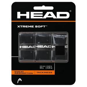 Head Xtreme Soft Racquet Overgrip Tennis Racket Grip Tape 2 Pack, Black