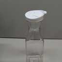 Set of 4 Plastic Carafe with Lid, 50 Oz Carafes for Mimosa Bar, Square Base Juice Containers, Water Bottle, Milk Container, Clear Beverage Containers for Fridge- HAND WASH ONLY