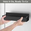 HuggieGems 4 Pack Magnetic Spice Rack Organizer for Refrigerator and Oven, Black Fridge Organizers and Storage for Kitchen