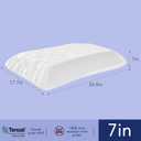 7" High Loft Memory Foam Pillow for Side Sleepers, Extra Thick Firm Pillow for Broad Shoulders & Large Frames, Designed to Stay Elevated, High Profile Pillow with Breathable Washable Cover