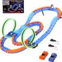 Insgen Slot Car Race Track Set with 2 High-Speed Cars,Racing Game with 2 Controllers, Electric Remote Control Track Car, Learning Toy for Boys and Girls Ages 3-12, Gift for Kids(Medium) (Regular)