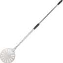 9" Pizza Turning Peel, 304 Stainless Steel Pizza Turner with Aluminum Alloy Handle, Overall 56" Length Pizza Shovel, Indoor and Outdoor Pizzas Oven Accessories