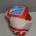 4Ft Fire Truck Birthday Party Tablecloth, Firefighter Party Decorations, Red 48" x 30" Polyester Rectangular Tablecloth for Kids Boys Firefighter Firetruck Theme Parties