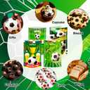2 x Konsait 50Pcs Soccer Goodie Bags with Handles, Football Themed Gift Bags for Birthday Party Favors, Team Celebrations and Game Day Decorations