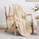 Love's cabin 100% Cotton Muslin Blanket, 6 Layer Lightweight Breathable Gauze Large Throw Blanket 50 x 70 Inches, Soft Cooling All Season Blanket for Couch or Sofa, Beige