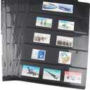Stamp Pages for Stamp Album Binder, 10 Sheet (20 Page) 5 Rows Pages for Stamp Collectors, Professional Pack (5 Rows)