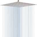 Square16 Inch Square Stainless Steel Shower Head - Rain Style Shower Head Brushed Nickel