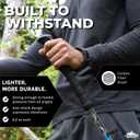 Cascade Mountain Tech Trekking Poles - Carbon Fiber Walking or Hiking Sticks with Quick Adjustable Locks (Set of 2), Blue