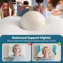 Cervical Pillow for Neck & Shoulder Pain Relief Sleeping - Ergonomic Contour Pillows - Memory Foam Pillow for Side, Back & Stomach Sleepers (Queen Size 25.5"Lx15.5"Wx5.5"H, White Blue)