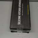 Umite Chef Silicone Kitchen Utensil Set, 34PCS Heat Resistant Kitchen Gadgets and Tools With Grater, Wood Handles for Nonstick Cookware (Dark Gray)