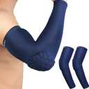 HiRui Elbow Pads for Teenagers Men Women, Elbow Brace Basketball Shooter Sleeves Arm Compression Sleeves (Small, Navy Blue)