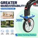 PLANET WALK Super Lightweight 3 Wheel Walkers for Seniors - 9 lbs Foldable Aluminum Frame, Triangular Anti-Tip Frame enhances Stability, 8" All-Terrain Wheels Rollator Walker with Cup Holder,Black