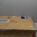 Nathan James Cohen Mid-Century Modern Leather Bar Stool, Counter Height Chair in Solid Wood Frame with Footrest and Woven Leather Back for Kitchen, Natural Brown, 1 count, Barstool - 24"