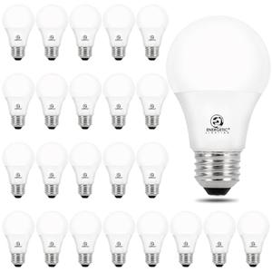Energetic 16 Pack LED Light Bulbs 60 Watt Equivalent, A19 Warm White 3000K, E26 Base, Non-Dimmable, 8W 760lm, ETL Listed