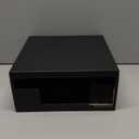 Libreshine 8-10 Inch Black Paper Plate Holder Dispenser, Stackable Bamboo Organizer for Disposable Plates, Bowls & Air Fryer Liners, Space-Saving Cabinet/Countertop Storage for Kitchen, Pantry, Camper