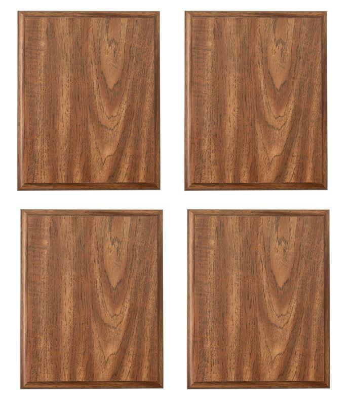 Edward & Co Pack of 4 Walnut Finish Blank Wood Plaque 5 x 7 in