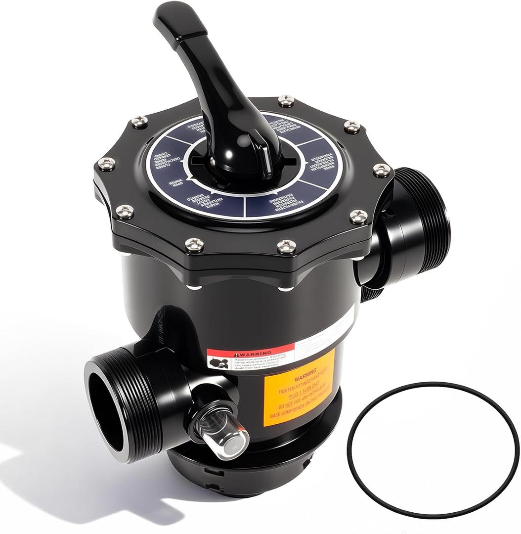 263085 Top Mount Multiport Valve Compatible with Pentair Tagelus Sand Filters,2 6-Positions Pool Filter Control Valve