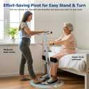 Turn Transfer Aid for Elderly - Sit to Stand Lift with 360 Smooth Rotation and Adjustable Height, Safe Transfers for Bed, Chair & Toilet, 330 lbs HTTA-01
