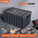 VEVOR 65L Collapsible Storage Bins with Lids 3 Packs, Stackable Crates