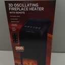 Comfort Zone 18" Tower Space Heater with 3D Flame, 1500W/900W, 60 Oscillation, Thermostat, Remote Control, 24H Timer, Overheat & Tip-Over Protection, Portable Electric Heater for Indoor Use