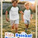 Yooo's Vivi Boys Baseball Tops | Baseball Tops, Crew Neck, Raglan Tees, Short Sleeve, Color-Block, Back to School, Basic, for Boys 5-14Y, Summer, Jersey