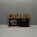 Kithen Decor Wall Hanging Menu Chalkboard Wooden Gather Around The Table & Welcome Now Serving Sign Magentic Menu Chalk Board for Home Cafés Weddings Party Farmhouse Brown 12 * 20in