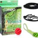 Tumbo Tugger - Dog Tree Hanging Bungee Tug Toy for Exercise - Outdoor Play Cord & Tether Tug - Tree Tugger Spring Pole Rope Dog Toy - Pets Playground for Backyard - Chew Rope