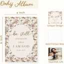 Christian Photo Album 4x6 Hold 36 Photos, Be Still and Know That I Am God Bible Verse Small Photo Album Picture Memory Book Keepsake for Family Wedding Anniversary Travel Vacation