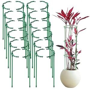 Moiggonoy 24 Pack Plant Support Stakes Sets - Versatile Plant Cages, Stackable Garden Flower Support， Small Plant Stakes for Indoor Plants, Tomato, Monstera, Peony, Hydrangea, Climbing Plants