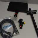 Square Shower Heads with Handheld Spray Combo, High Pressure All Metal Rain Shower Head and Handle Set, 6'' Showerhead with Hose 78" Stainless Steel (Wosaisius Matte Black Dual Shower Head)