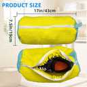 Shoe Washing Machine Bag Laundry Shoe Bag for Washer and Dryer Reusable 2pc Shoe Cleaning Bags for Sneakers 360 Deep Cleaning Machine for All Shoes Types With Self-locking Zipper