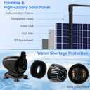 POPOSOAP Solar Pond Waterfall Spillway Kit, 55W Folding Solar Panel & Pond Pump Included, DIY Water Feature for Garden, Balcony, Indoor Aquarium & Small Ponds-P5552