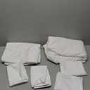 Extra Deep Pocket Full Sheet Set for Air Mattress, 6 Piece Air Bed Sheets Set with 18-24 Inches Depth, Soft & Breathable Inflatable Bed Sheet Set with Flat Sheet, Fitted Sheet and Pillowcases, White